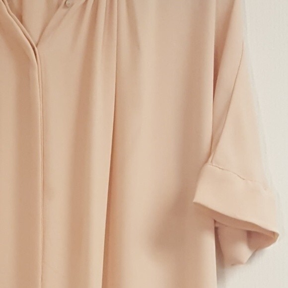 Zara Basics White Cream Short Sleeve Blouse - Picture 3 of 4